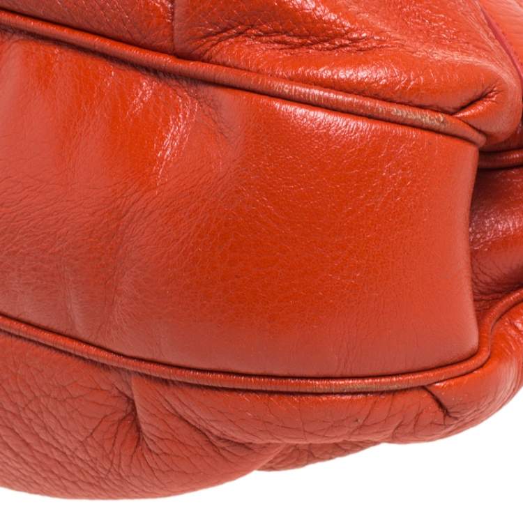 مملوكة مسبقًا Salvatore Ferragamo Orange Leather Gancini Lucchetto Hobo
