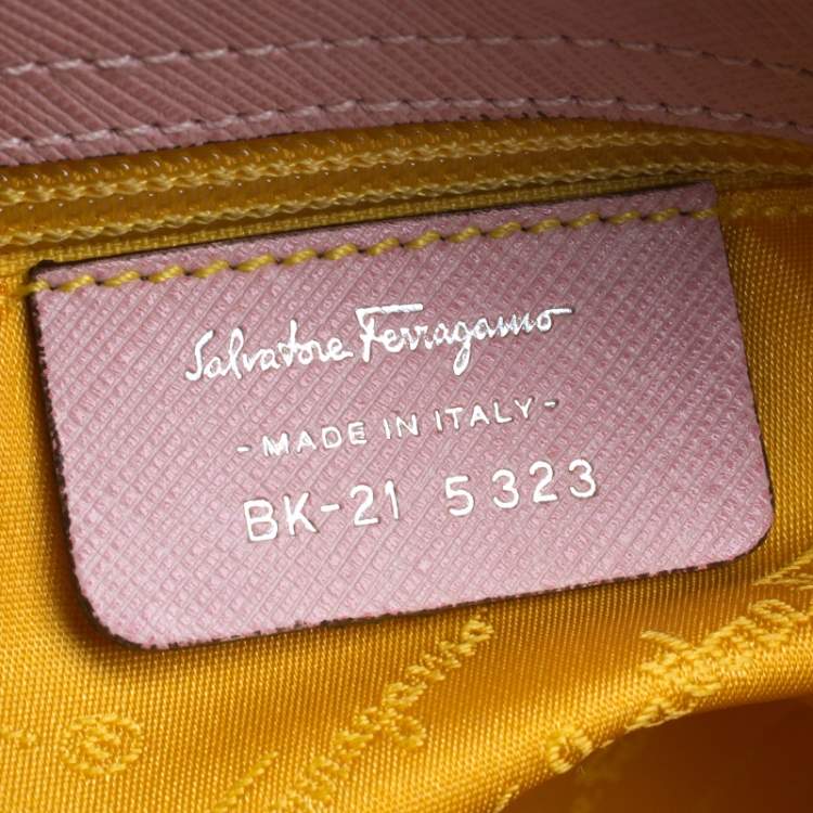 Pre Owned Salvatore Ferragamo Light Pink Leather Tote