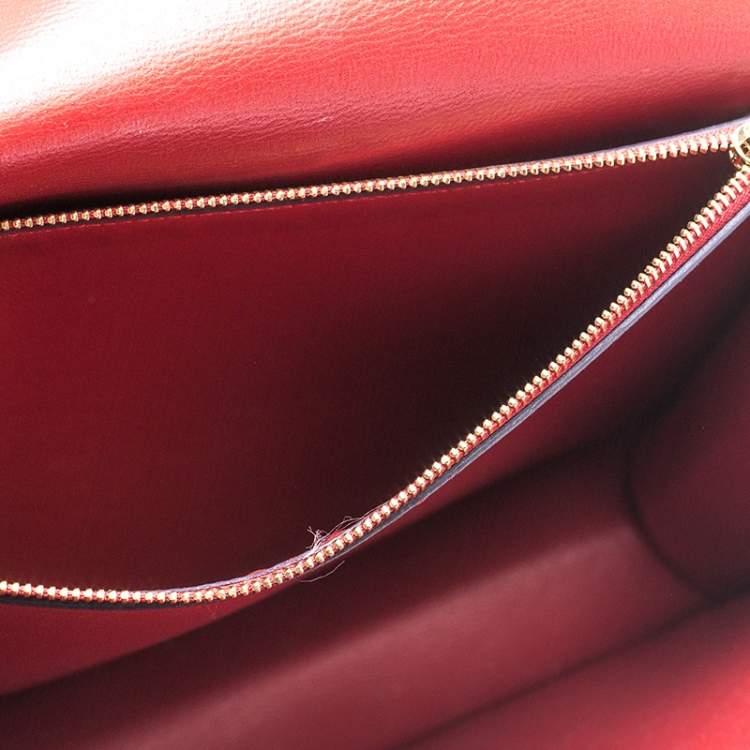 Pre Owned Salvatore Ferragamo Blue Leather Gancio Lock Shoulder Bag