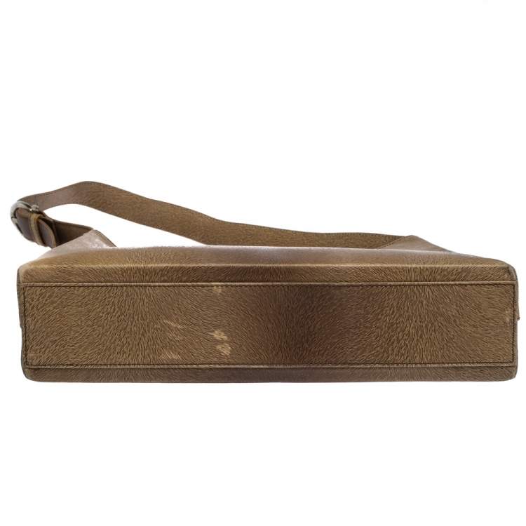 Pre Owned Salvatore Ferragamo Brown Ombre Leather Shoulder Bag
