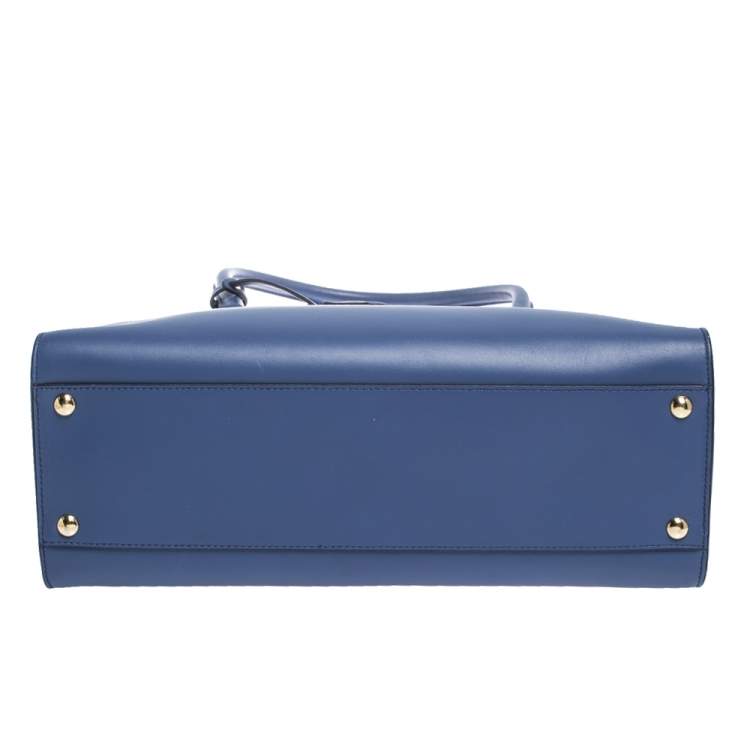 مملوكة مسبقًا Salvatore Ferragamo Blue Leather Marlene Tote