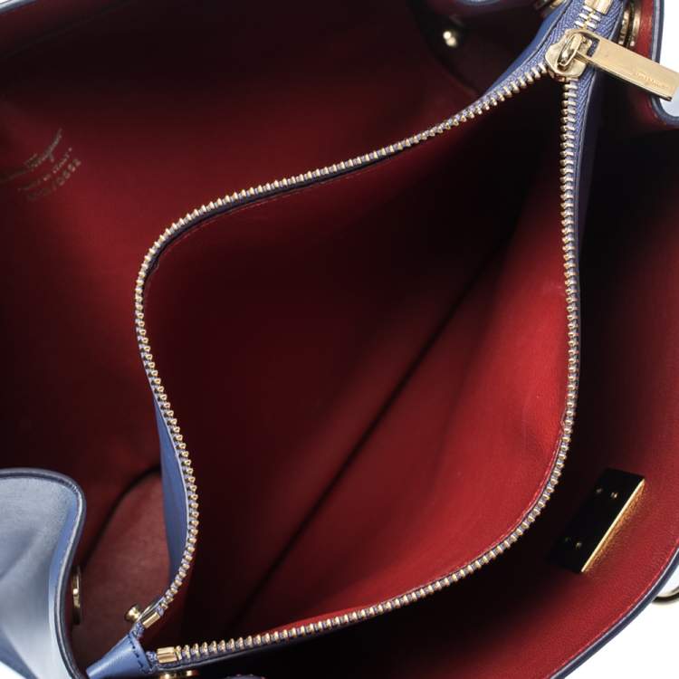 مملوكة مسبقًا Salvatore Ferragamo Blue Leather Marlene Tote