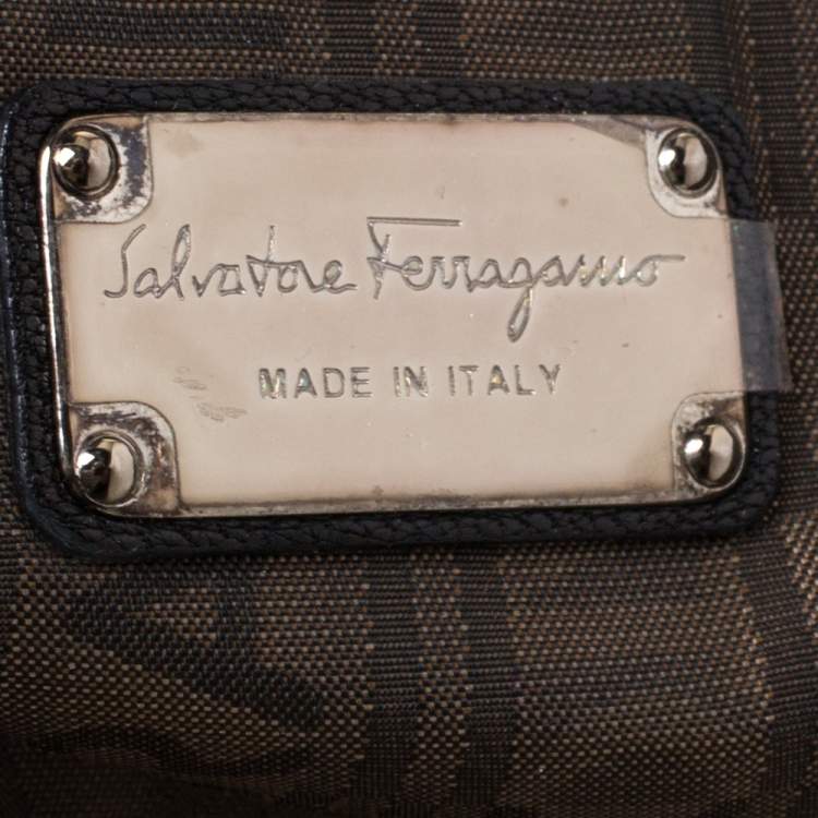 Pre Owned Salvatore Ferragamo Black Leather Marissa Shoulder Bag