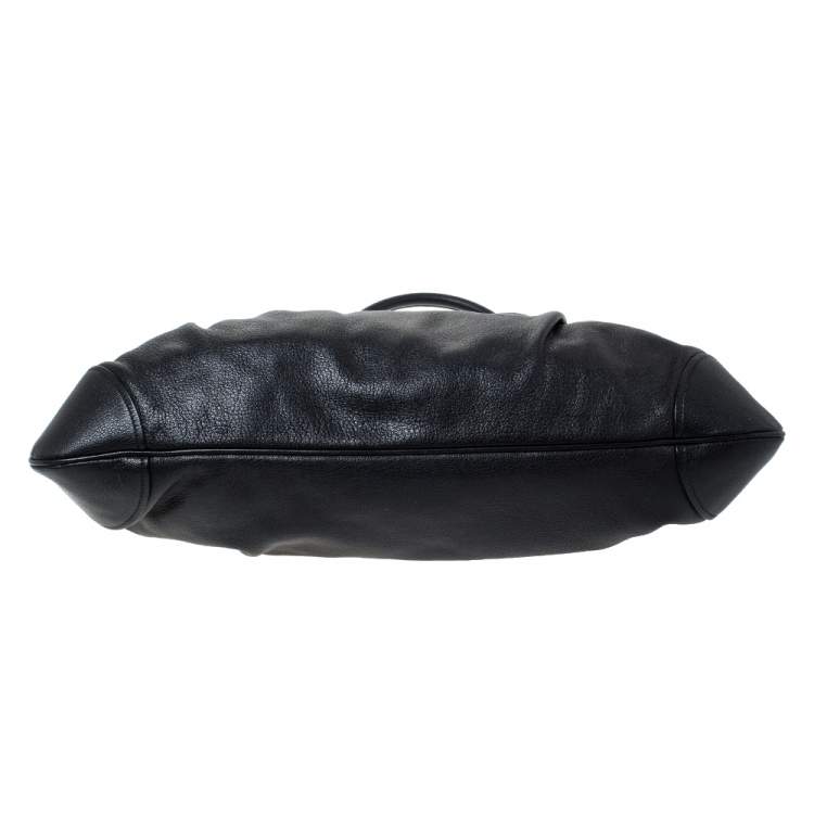 Pre Owned Salvatore Ferragamo Black Leather Marissa Shoulder Bag