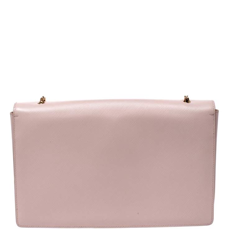 مملوكة مسبقًا Salvatore Ferragamo Light Beige Leather Vara Bow Chain Shoulder Bag