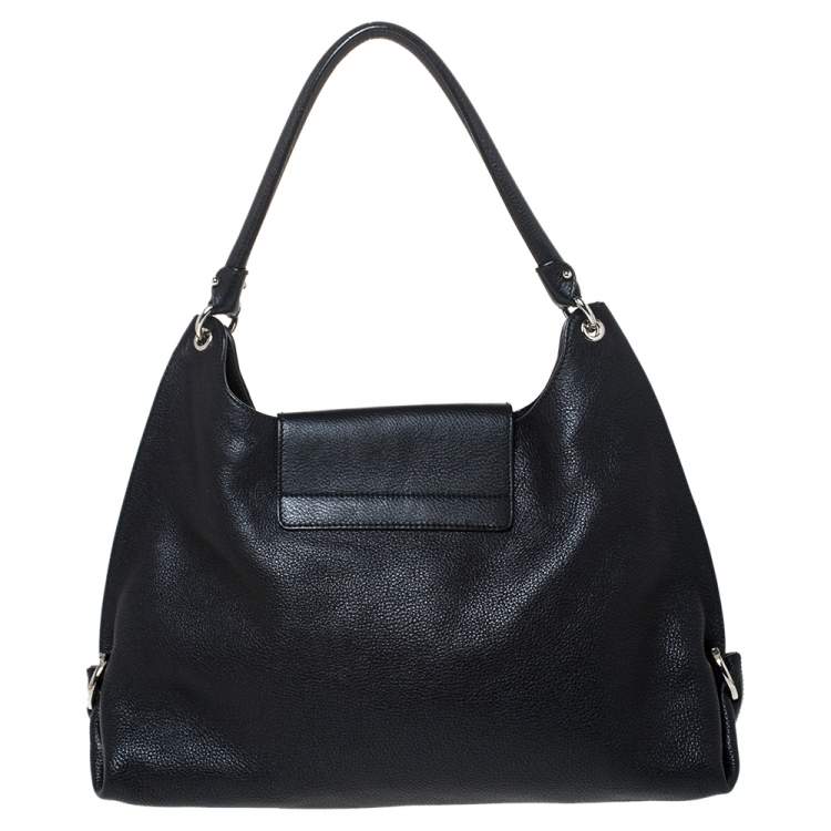 مملوكة مسبقًا Salvatore Ferragamo Black Leather Sofia Hobo