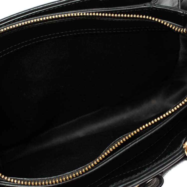 Pre Owned Salvatore Ferragamo Black Leather Vara Tote