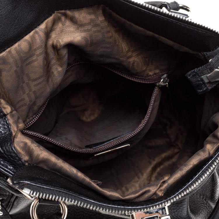 مملوكة مسبقًا Salvatore Ferragamo Black Leather Marisa Satchel