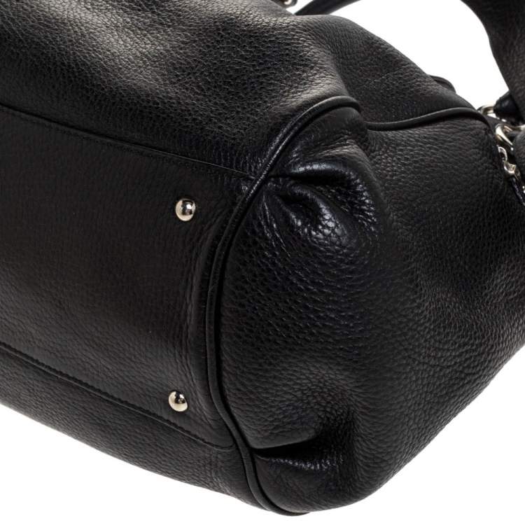 مملوكة مسبقًا Salvatore Ferragamo Black Leather Marisa Satchel