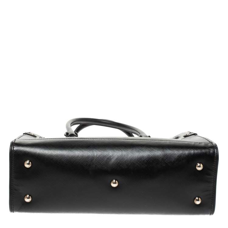 Pre Owned Salvatore Ferragamo Black Leather Batik Tote
