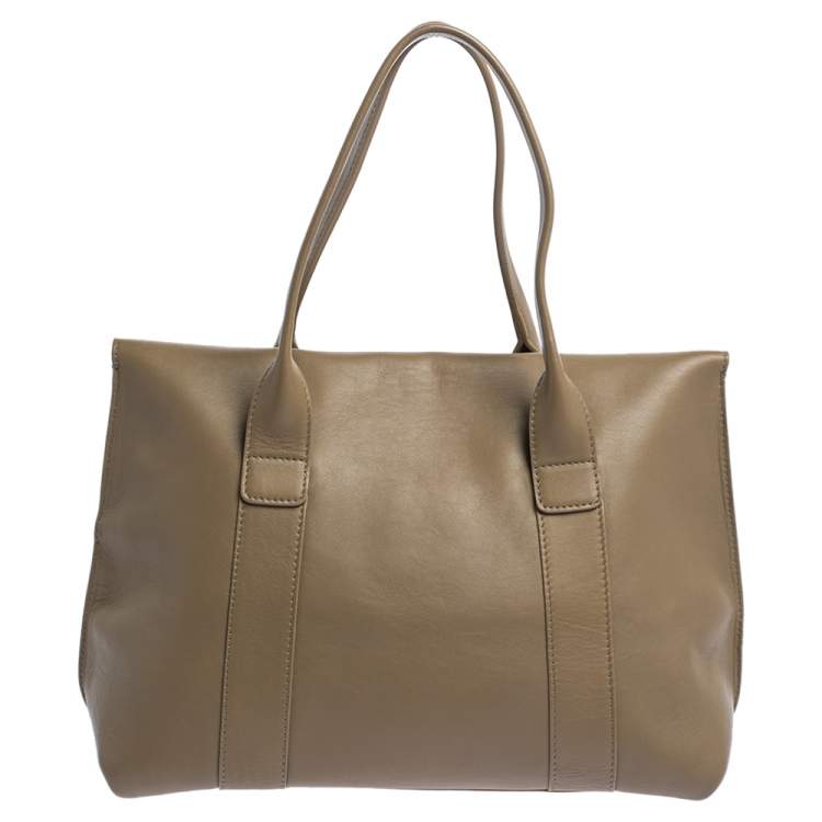 Pre Owned Salvatore Ferragamo Beige Leather Sookie Top Handle Bag