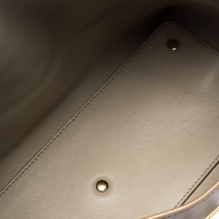 Pre Owned Salvatore Ferragamo Beige Leather Sookie Top Handle Bag