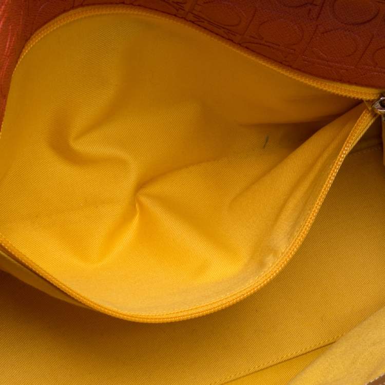 مملوكة مسبقًا Salvatore Ferragamo Orange/Tan Leather Flap Satchel