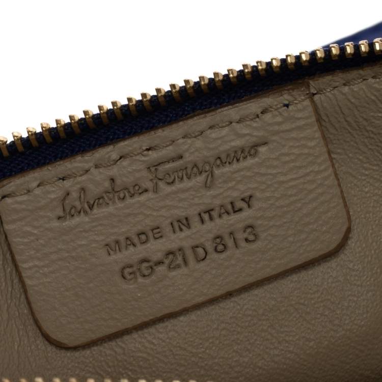 مملوكة مسبقًا Salvatore Ferragamo Blue Leather Sookie Top Handle Bag