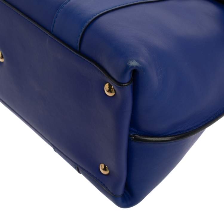 مملوكة مسبقًا Salvatore Ferragamo Blue Leather Sookie Top Handle Bag