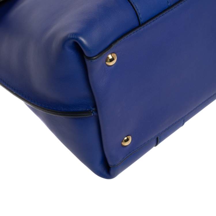 مملوكة مسبقًا Salvatore Ferragamo Blue Leather Sookie Top Handle Bag