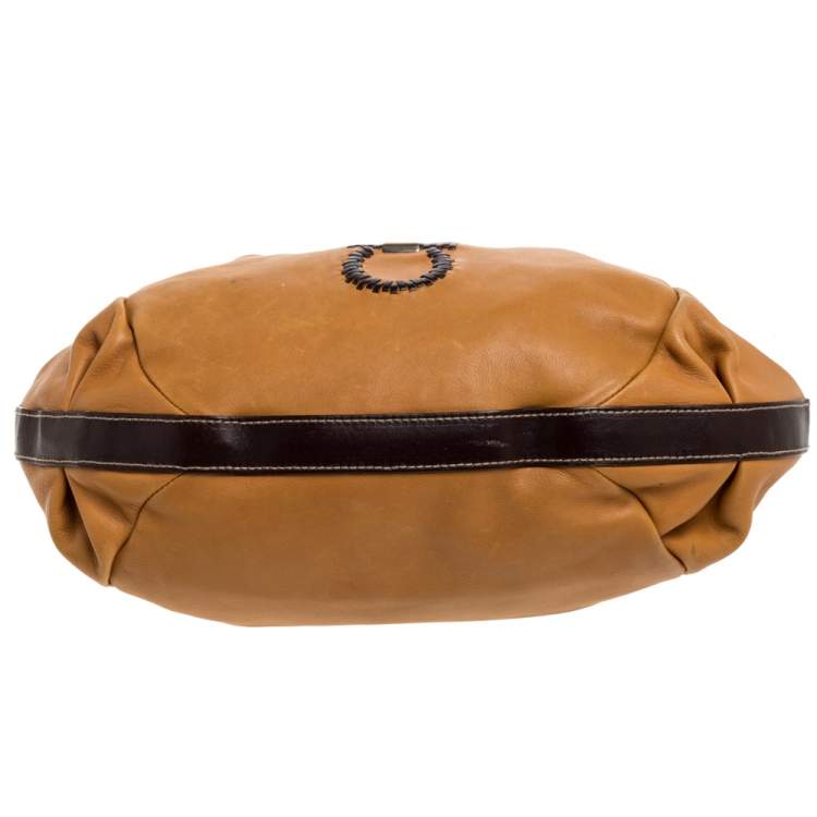 Pre Owned Salvatore Ferragamo Tan/Brown Leather Hobo
