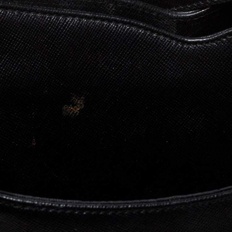 Pre Owned Salvatore Ferragamo Black Leather Hobo