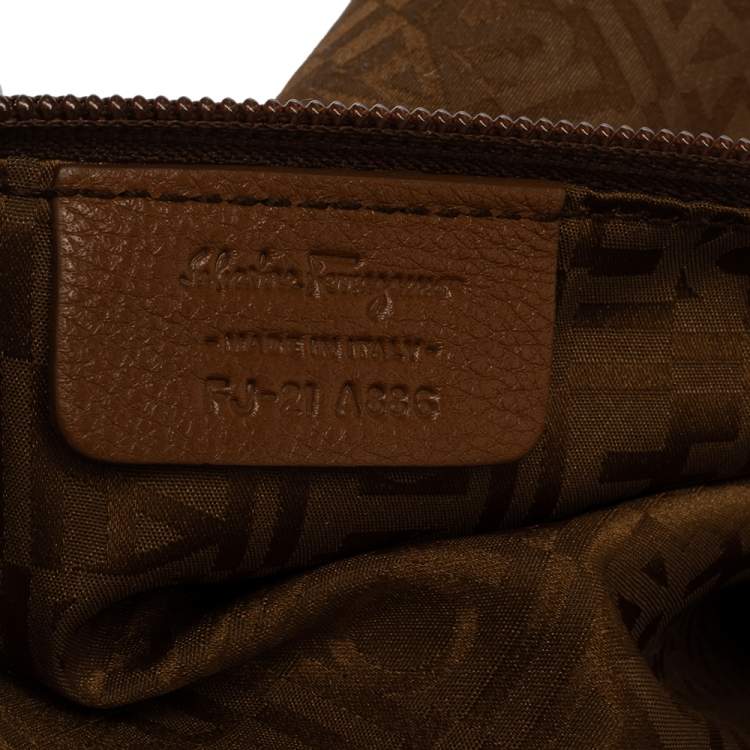 Pre Owned Salvatore Ferragamo Brown Leather Sofia Satchel 