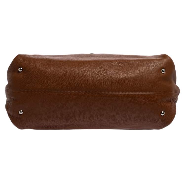 Pre Owned Salvatore Ferragamo Brown Leather Sofia Satchel 