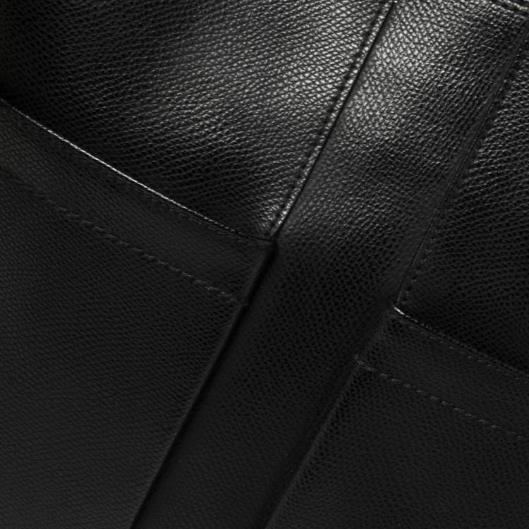 Pre Owned Salvatore Ferragamo Black Leather Messenger Bag