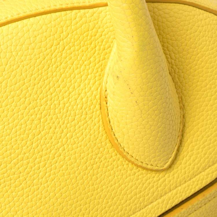 Pre Owned Salvatore Ferragamo Yellow Leather Medium Fiamma Satchel