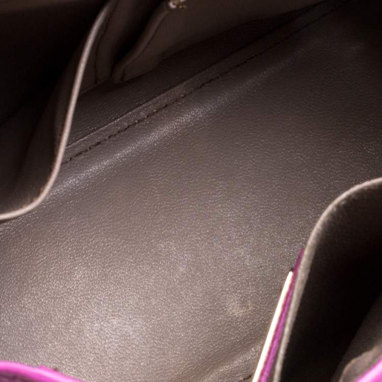 Pre Owned Salvatore Ferragamo Pink Leather Small Sofia Top Handle Bag