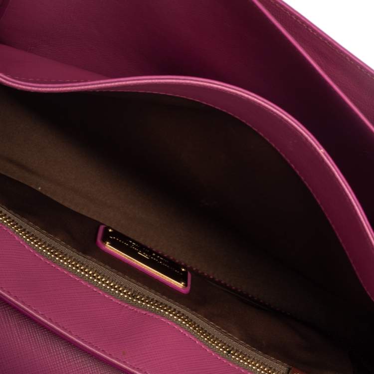 Pre Owned Salvatore Ferragamo Pink Leather Sandrine Shoulder Bag