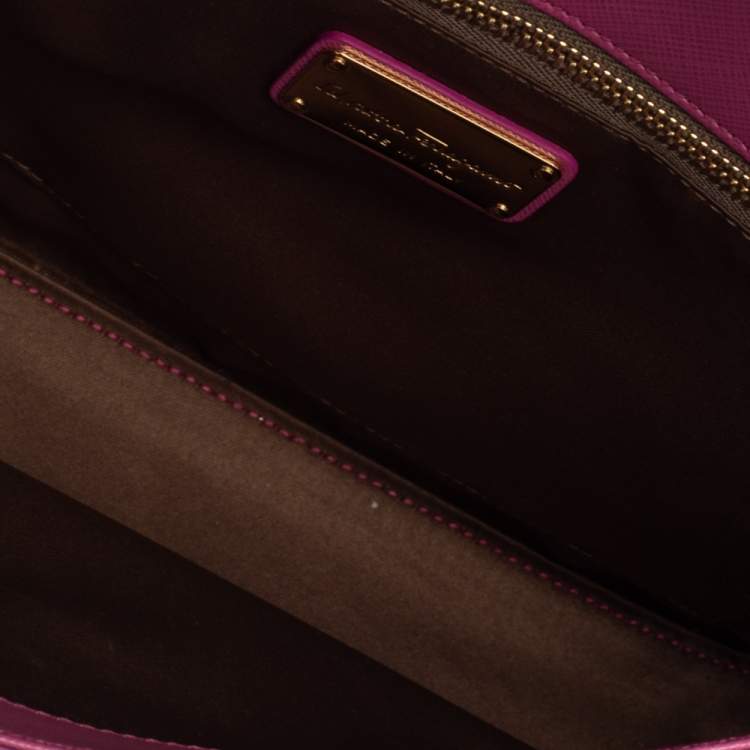 Pre Owned Salvatore Ferragamo Pink Leather Sandrine Shoulder Bag