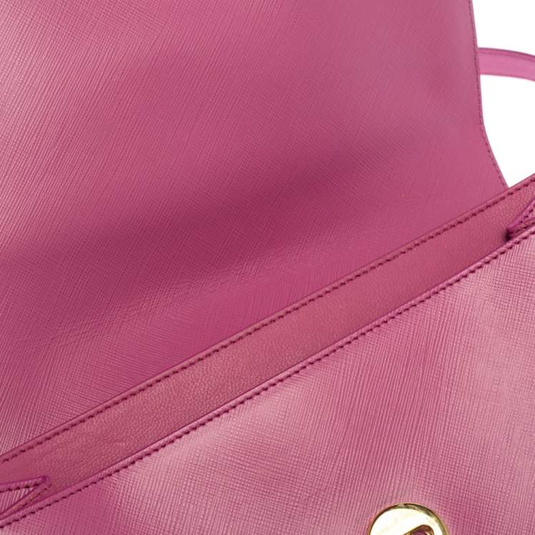 Pre Owned Salvatore Ferragamo Pink Leather Sandrine Shoulder Bag
