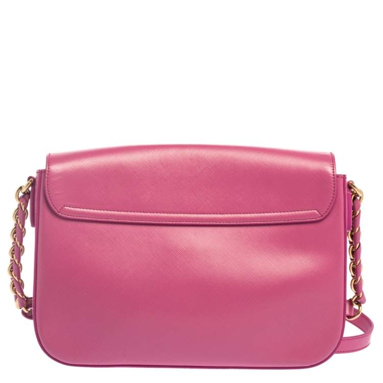 Pre Owned Salvatore Ferragamo Pink Leather Sandrine Shoulder Bag
