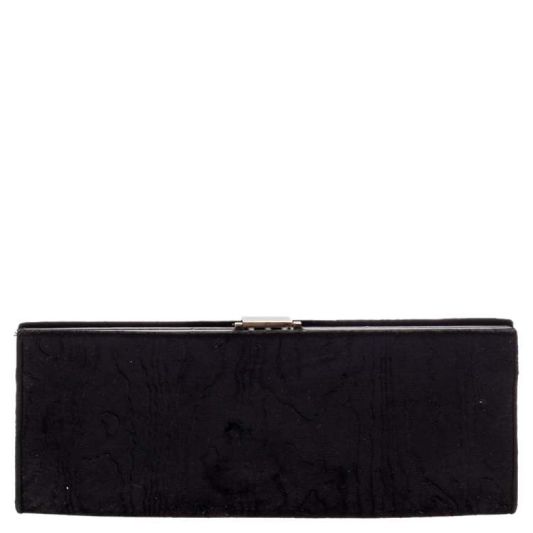 Pre Owned Salvatore Ferragamo Black Velvet Musa Gancini Clutch