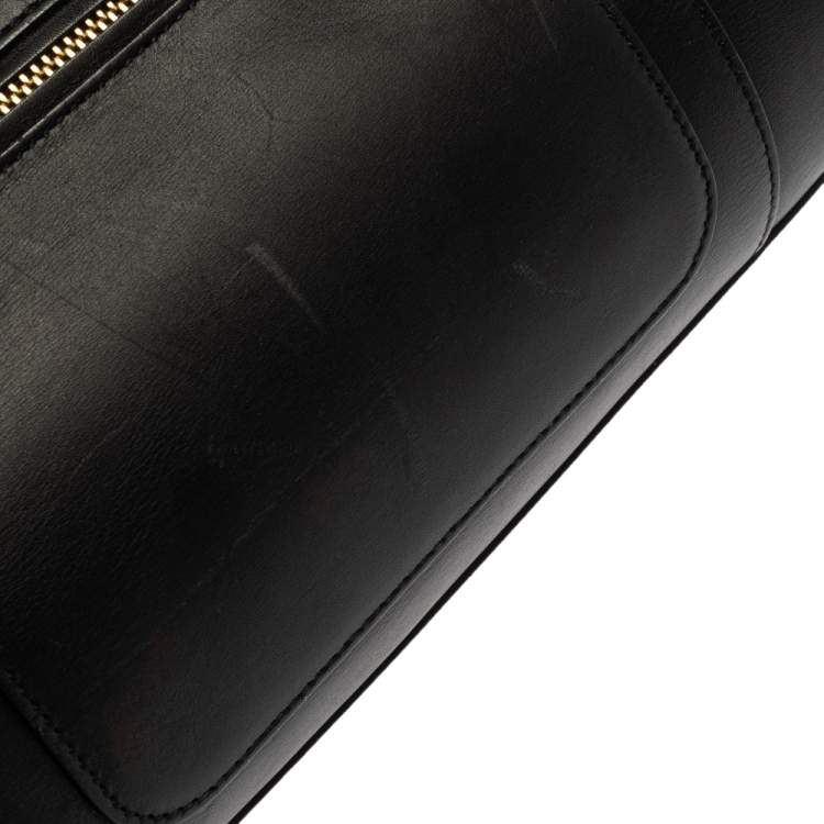 Pre Owned Salvatore Ferragamo Black Leather Leather Verve Tote Bag
