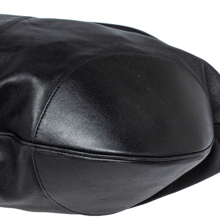 Pre Owned Salvatore Ferragamo Black Leather Tote