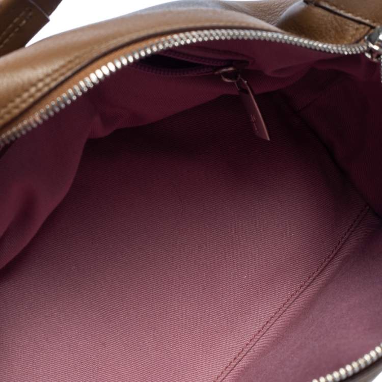 Pre Owned Salvatore Ferragamo Brown Leather and Suede Shoulder Bag