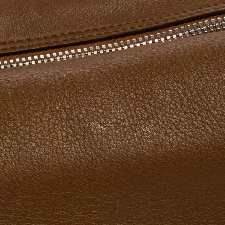 Pre Owned Salvatore Ferragamo Brown Leather and Suede Shoulder Bag