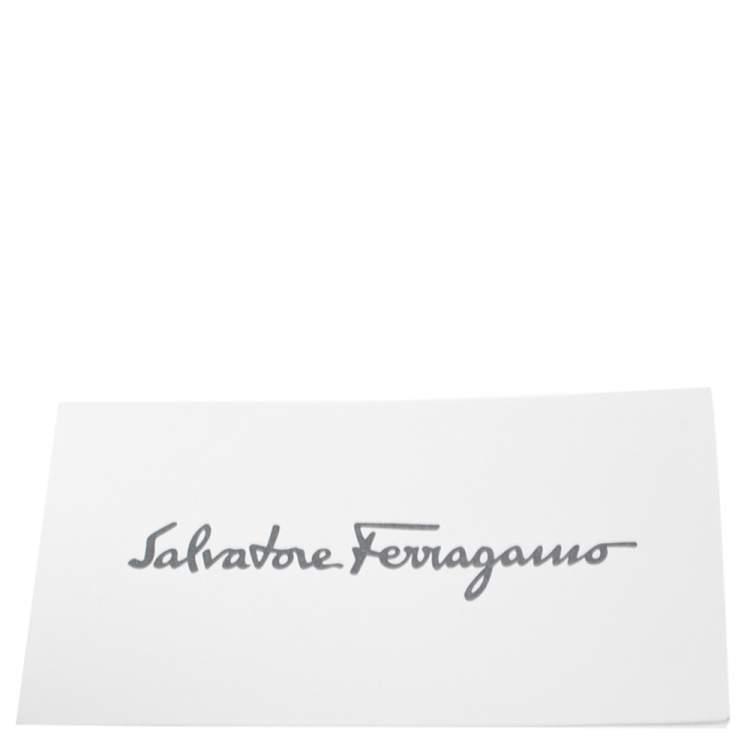 Pre Owned Salvatore Ferragamo Khaki Patent Leather Vera Piuma Chain Clutch