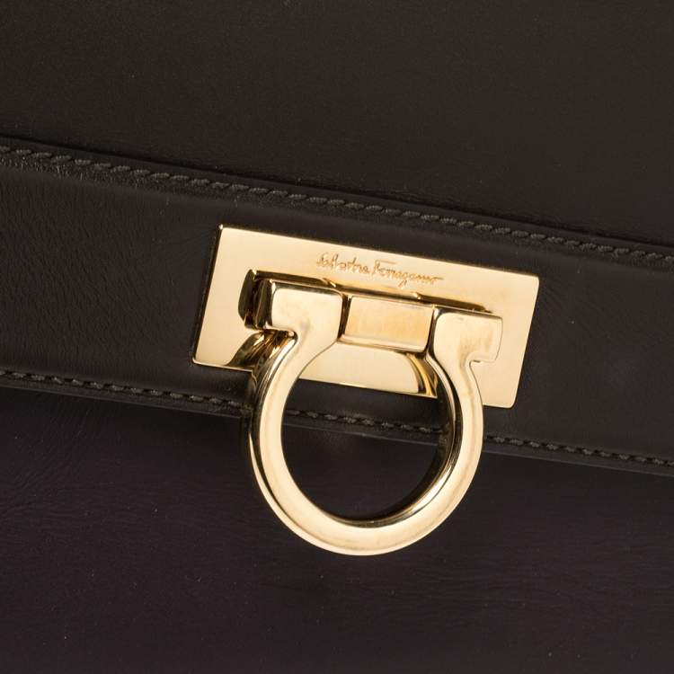Pre Owned Salvatore Ferragamo Multicolor Leather Large Sofia Top Handle Bag