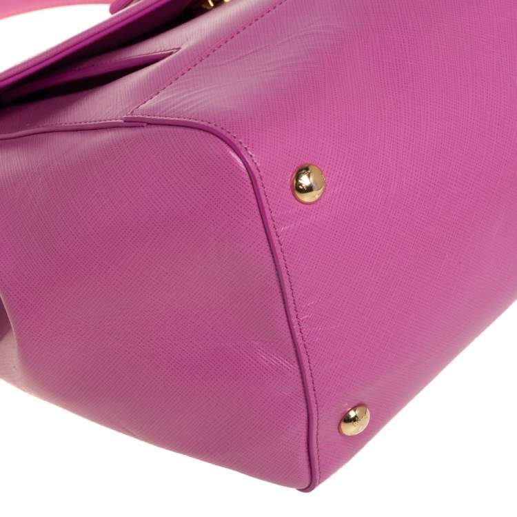 Pre Owned Salvatore Ferragamo Pink Leather Carrie Top Handle Bag