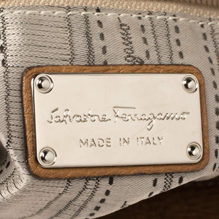 Pre Owned Salvatore Ferragamo Tan Leather Sofia Top Handle Bag