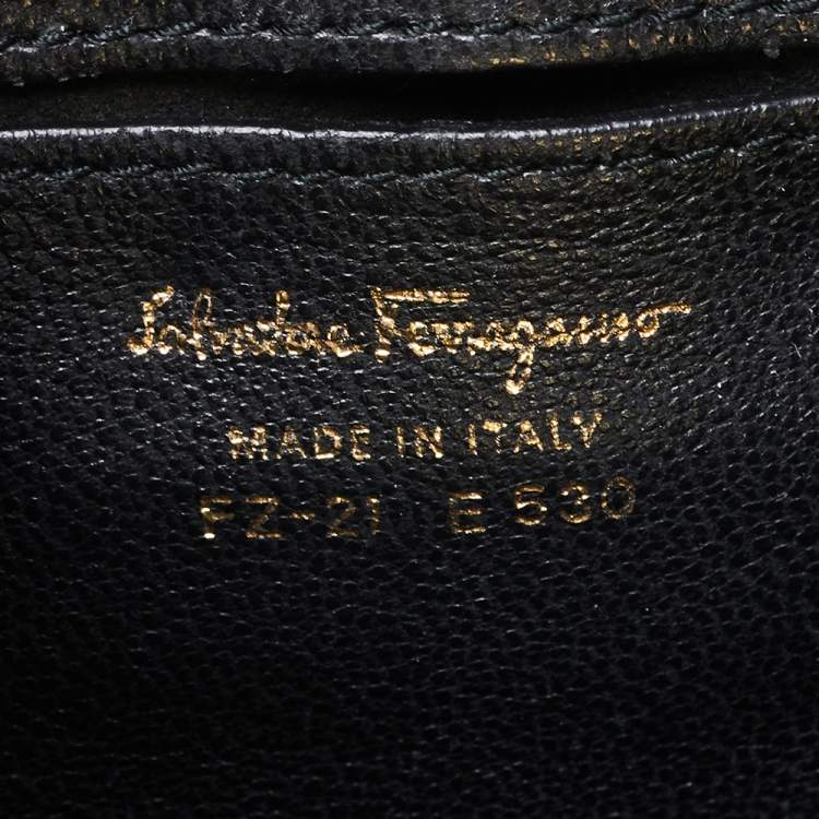 مملوكة مسبقًا Salvatore Ferragamo Black Leather and Suede Medium Sofia Top Handle Bag