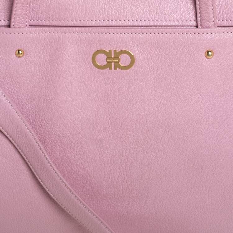 مملوكة مسبقًا Salvatore Ferragamo Pink Leather Mika Tote
