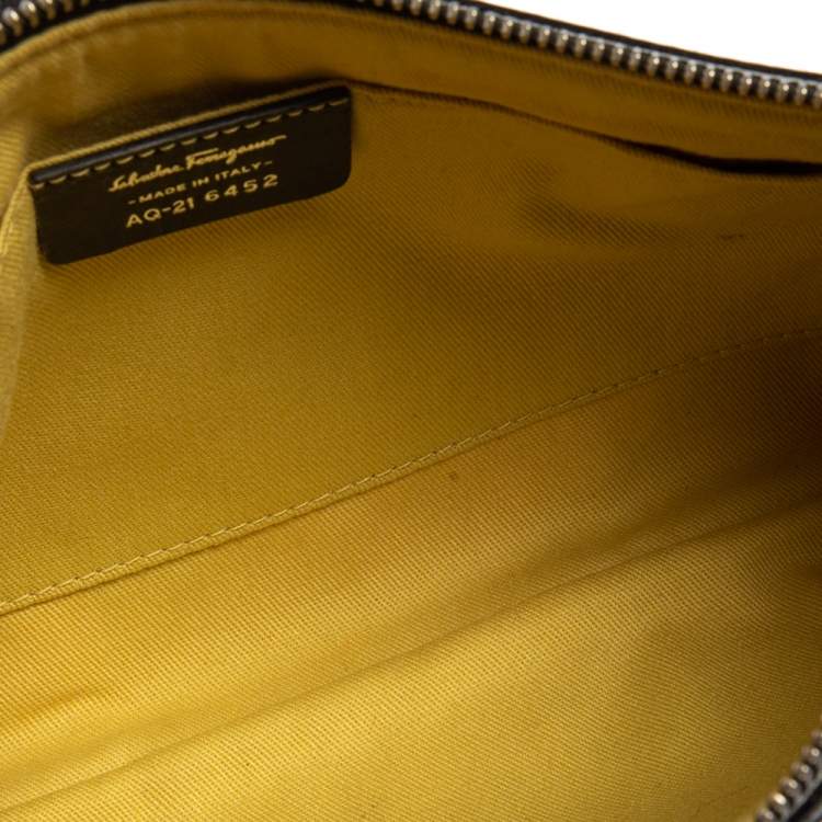 Pre Owned Salvatore Ferragamo Multicolor Nylon/Leather Jungle Safari Print Leopard Baguette
