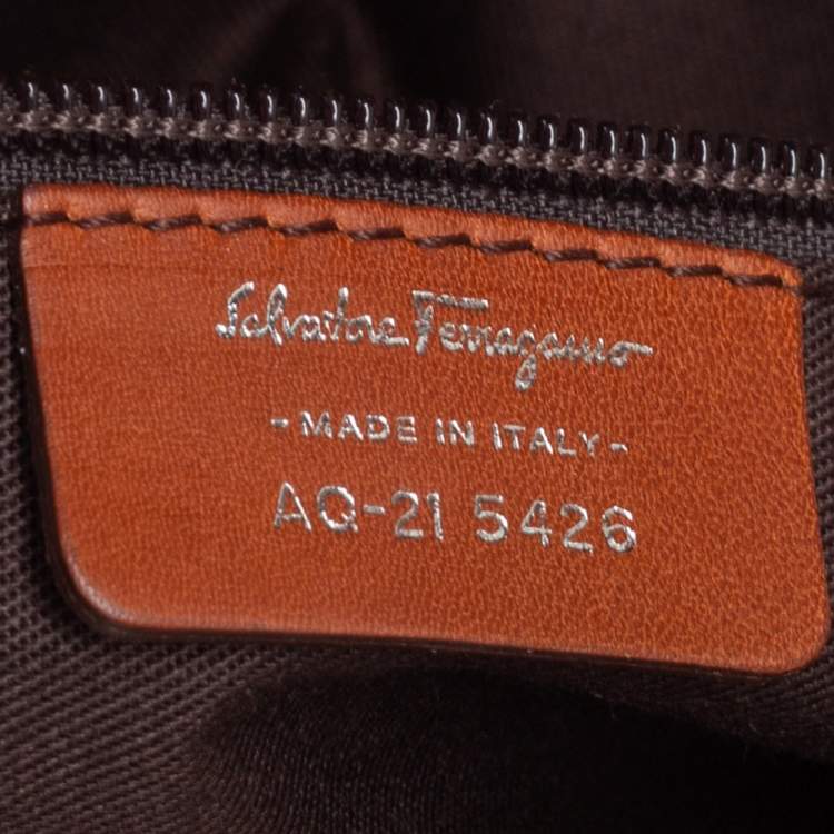 Pre Owned Salvatore Ferragamo Brown Leather Gina Satchel