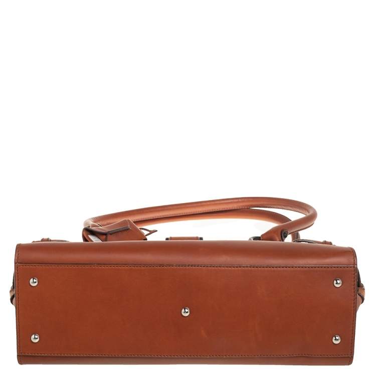 Pre Owned Salvatore Ferragamo Brown Leather Gina Satchel