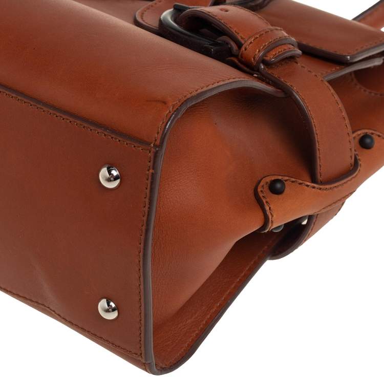 Pre Owned Salvatore Ferragamo Brown Leather Gina Satchel