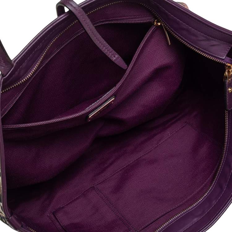 مملوكة مسبقًا Salvatore Ferragamo Multicolor Bice Scarf Printed Nylon and Leather Zip Tote