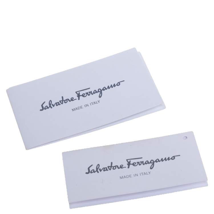 Pre Owned Salvatore Ferragamo Metallic Gold Leather Afef Gancio Clutch