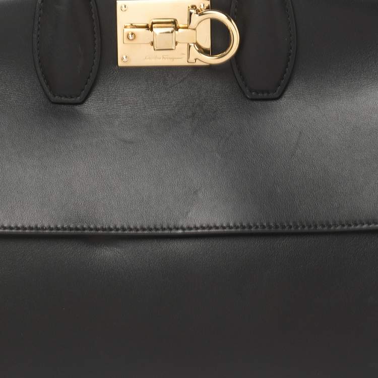 Pre Owned Salvatore Ferragamo Leather Studio Tote