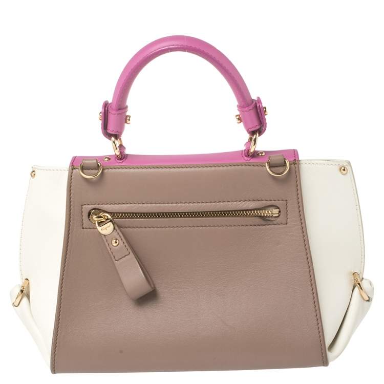 Pre Owned Salvatore Ferragamo Multicolor Leather Sofia Top Handle Bag